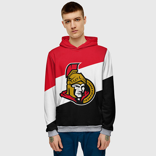 Мужская толстовка Оттава Сенаторз / 3D-Меланж – фото 3