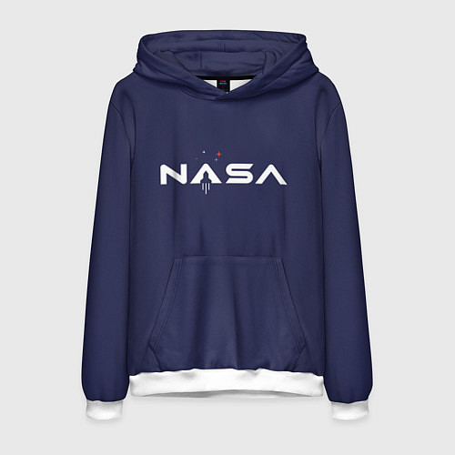 Мужская толстовка Nasa LoGo / 3D-Белый – фото 1