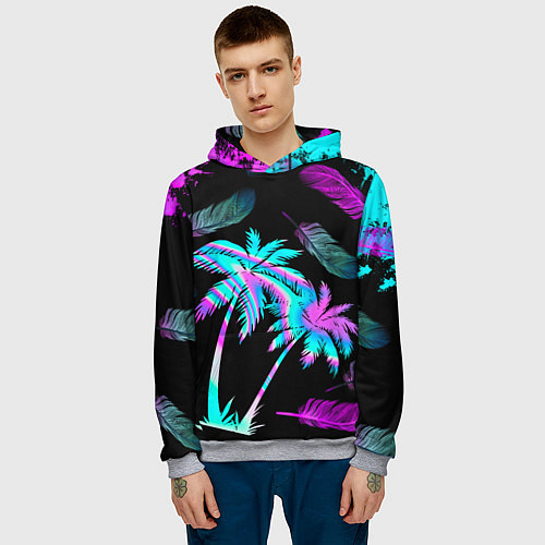 Мужская толстовка Неоновое лето / 3D-Меланж – фото 3