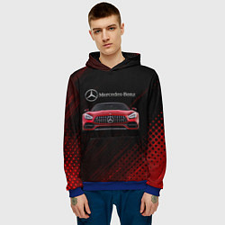 Толстовка-худи мужская Mercedes Benz AMG, цвет: 3D-синий — фото 2