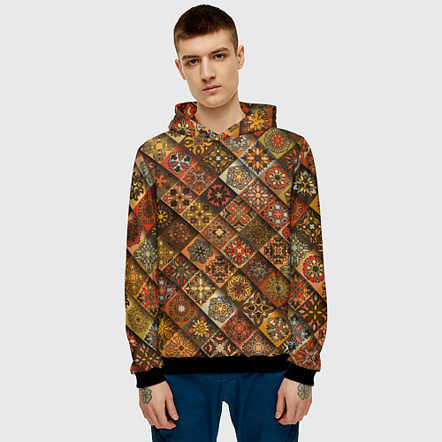 Мужская толстовка СЛАВЯНСКАЯ СИМВОЛИКА / 3D-Черный – фото 3