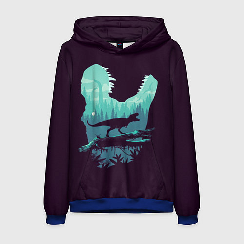 Мужская толстовка T-Rex / 3D-Синий – фото 1