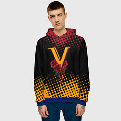 Толстовка-худи мужская CYBERPUNK 2077 VALENTINO, цвет: 3D-синий — фото 2