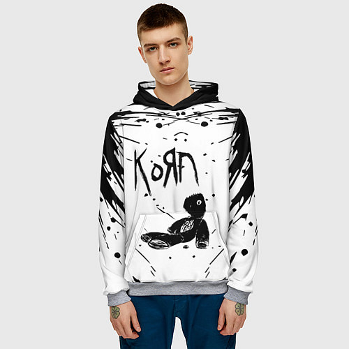 Мужская толстовка Korn / 3D-Меланж – фото 3
