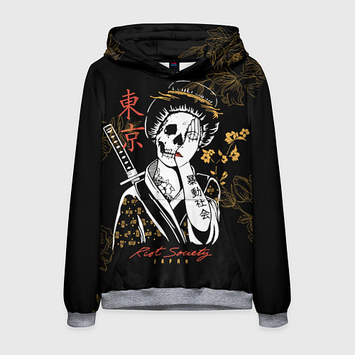 Мужская толстовка Шарм гейши / 3D-Меланж – фото 1