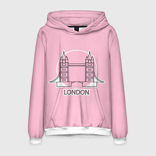 Мужская толстовка Лондон London Tower bridge / 3D-Белый – фото 1