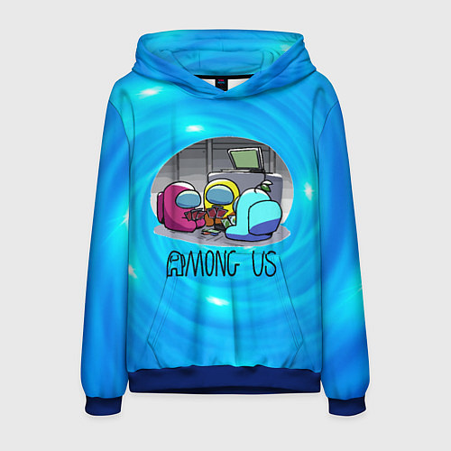 Мужская толстовка Among Us карты / 3D-Синий – фото 1
