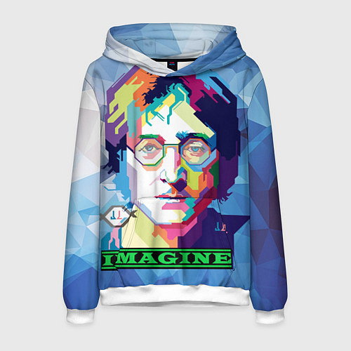 Мужская толстовка Джон Леннон Imagine / 3D-Белый – фото 1