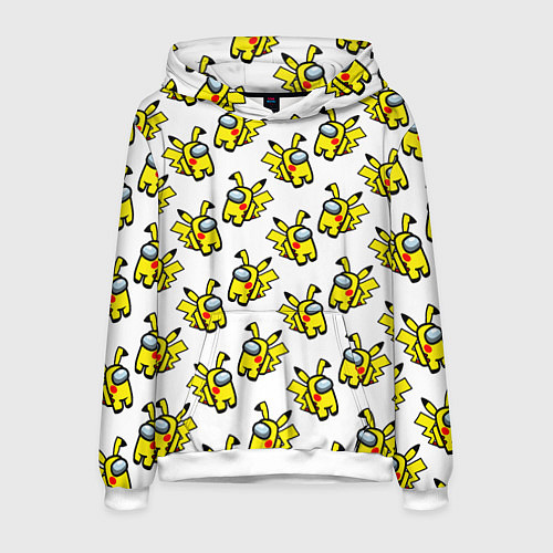 Мужская толстовка Among us Pikachu / 3D-Белый – фото 1