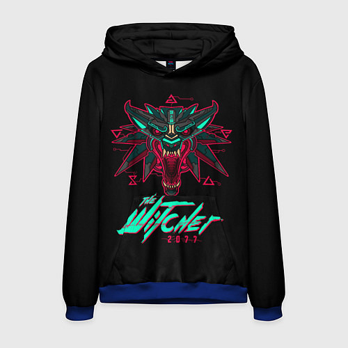 Мужская толстовка The Witcher 2077 / 3D-Синий – фото 1