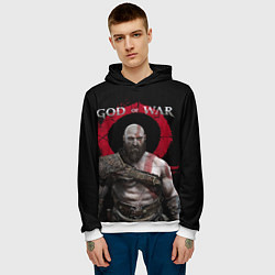 Толстовка-худи мужская God of War, цвет: 3D-белый — фото 2