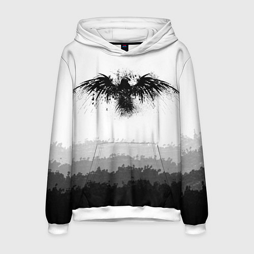 Мужская толстовка ЧЁРНЫЙ ВОРОН / 3D-Белый – фото 1