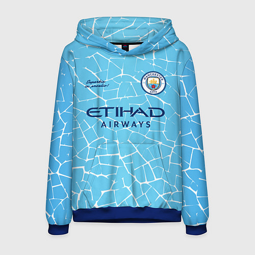 Мужская толстовка MAN CITY домашняя сезон 2021 / 3D-Синий – фото 1