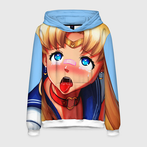 Мужская толстовка SAILOR MOON AHEGAO / 3D-Белый – фото 1