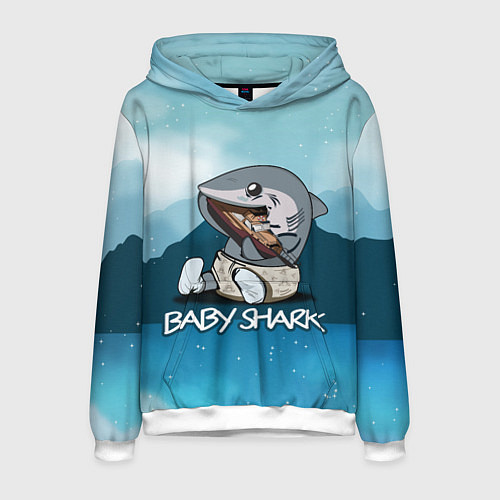 Мужская толстовка Baby Shark / 3D-Белый – фото 1