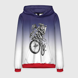 Толстовка-худи мужская BMX, цвет: 3D-красный