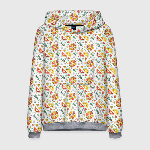 Мужская толстовка Арбузная пицца / 3D-Меланж – фото 1