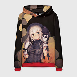 Толстовка-худи мужская Аниме Девушка, цвет: 3D-красный