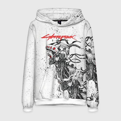 Мужская толстовка CYBERPUNK 2077 / 3D-Белый – фото 1