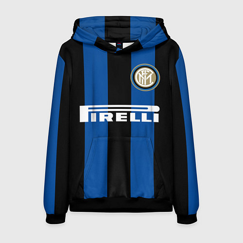 Мужская толстовка Ретро форма Интер Ибрагимович / 3D-Черный – фото 1