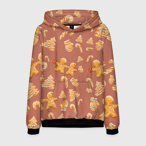 Мужская толстовка Имбирные пряники / 3D-Черный – фото 1