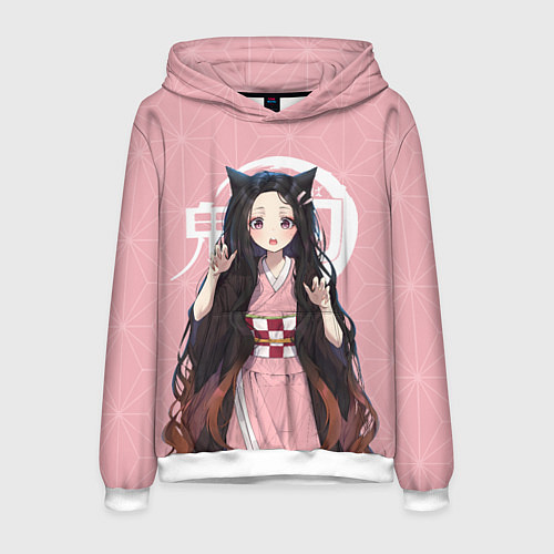 Мужская толстовка Nezuko / 3D-Белый – фото 1