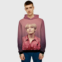 Толстовка-худи мужская BTS, цвет: 3D-черный — фото 2