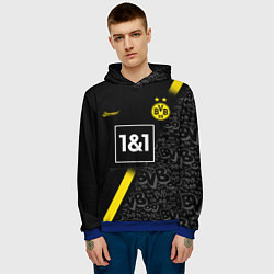 Толстовка-худи мужская BORUSSIA выездная сезон 2021, цвет: 3D-синий — фото 2