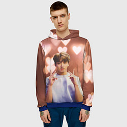 Толстовка-худи мужская JUNGKOOK BTS, цвет: 3D-синий — фото 2
