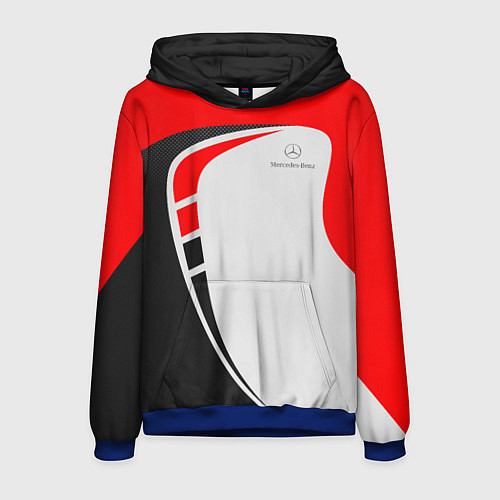 Мужская толстовка Mercedes-Benz / 3D-Синий – фото 1