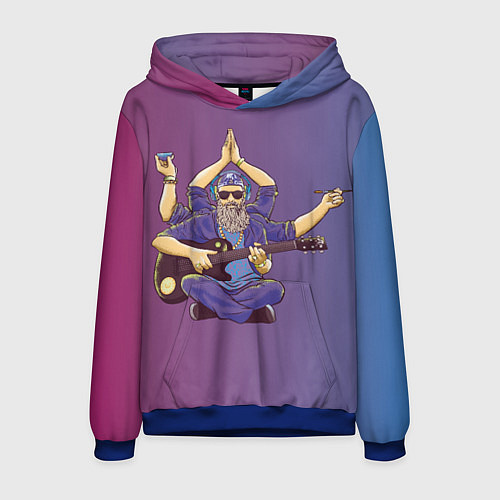 Мужская толстовка БГ многорукий / 3D-Синий – фото 1