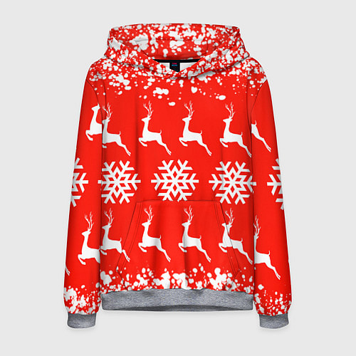 Мужская толстовка New Year / 3D-Меланж – фото 1