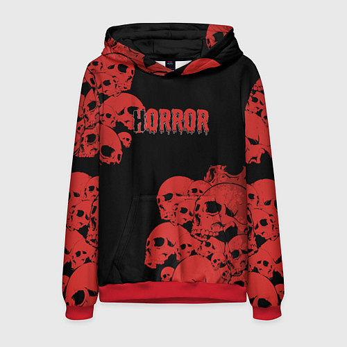 Мужская толстовка Horror / 3D-Красный – фото 1