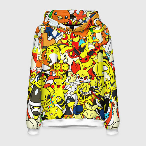 Мужская толстовка ПОКЕМОНЫ / 3D-Белый – фото 1
