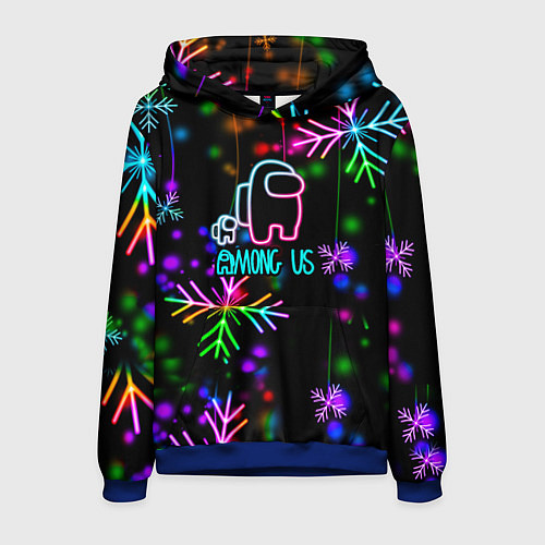 Мужская толстовка Among Us New Year / 3D-Синий – фото 1