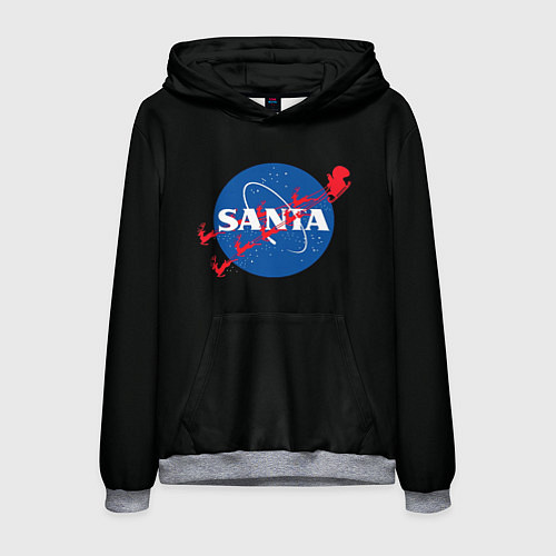 Мужская толстовка Santa Nasa / 3D-Меланж – фото 1