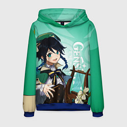 Толстовка-худи мужская GENSHIN IMPACT, ВЕНТИ, цвет: 3D-синий