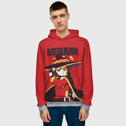Мужская толстовка Megumin / 3D-Меланж – фото 3