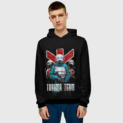 Толстовка-худи мужская CYBERPUNK TRAUMA TEAM, цвет: 3D-черный — фото 2