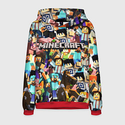 Толстовка-худи мужская MINECRAFT, цвет: 3D-красный