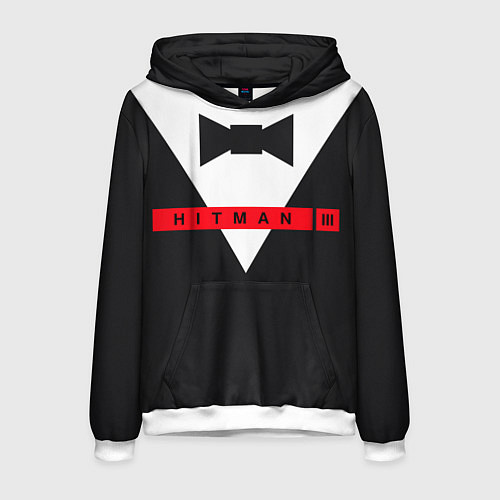 Мужская толстовка Hitman III / 3D-Белый – фото 1
