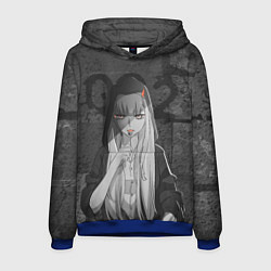 Толстовка-худи мужская Zero Two, цвет: 3D-синий
