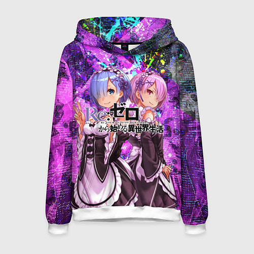 Мужская толстовка Re:Zero Жизнь с нуля / 3D-Белый – фото 1