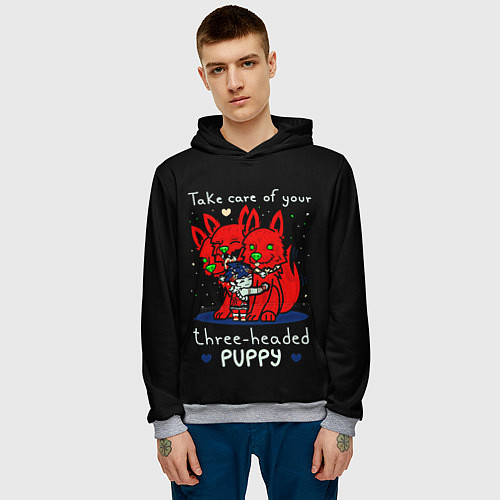 Мужская толстовка Hades Загрей и милый цербер / 3D-Меланж – фото 3
