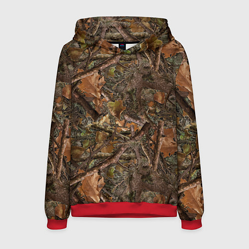 Мужская толстовка Охотничий камуфляж / 3D-Красный – фото 1