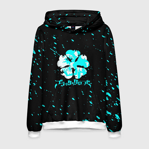 Мужская толстовка Черный клевер / 3D-Белый – фото 1