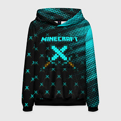 Толстовка-худи мужская Minecraft, цвет: 3D-черный