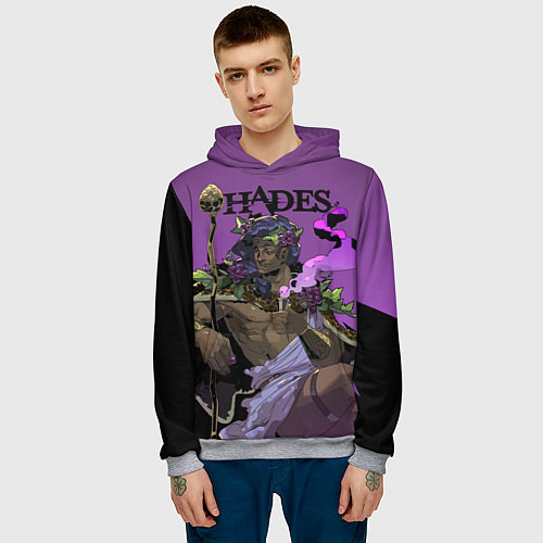 Мужская толстовка Hades - Дионис / 3D-Меланж – фото 3