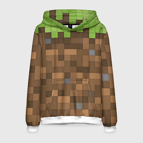 Мужская толстовка Minecraft камуфляж / 3D-Белый – фото 1