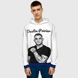 Толстовка-худи мужская Dustin Poirier, цвет: 3D-синий — фото 2